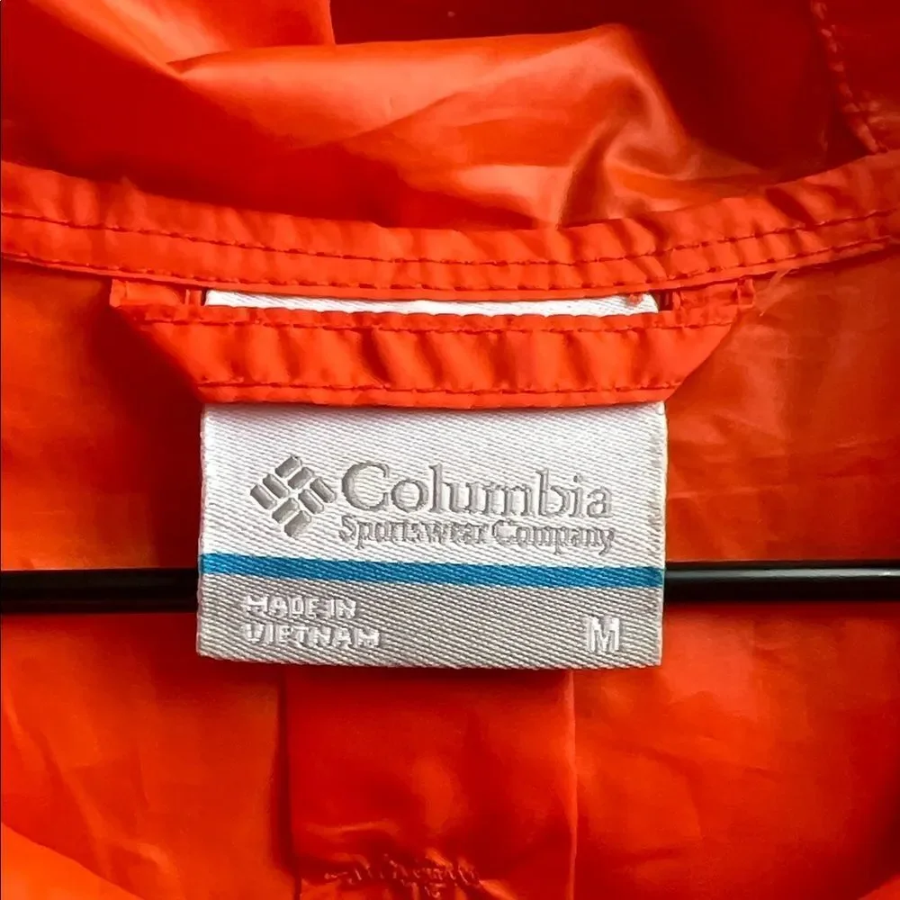 Columbia Virginia Tech VT Orange and Maroon Windbreaker Zip Up Jacket Medium